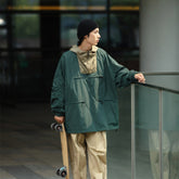 Unisex Jacket Casual Loose-Fitting Hoodie Jacket Men's Splicing Machine Wind Jacket